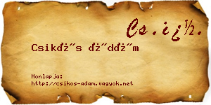 Csikós Ádám névjegykártya