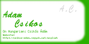 adam csikos business card